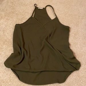 Olive green dressy tank